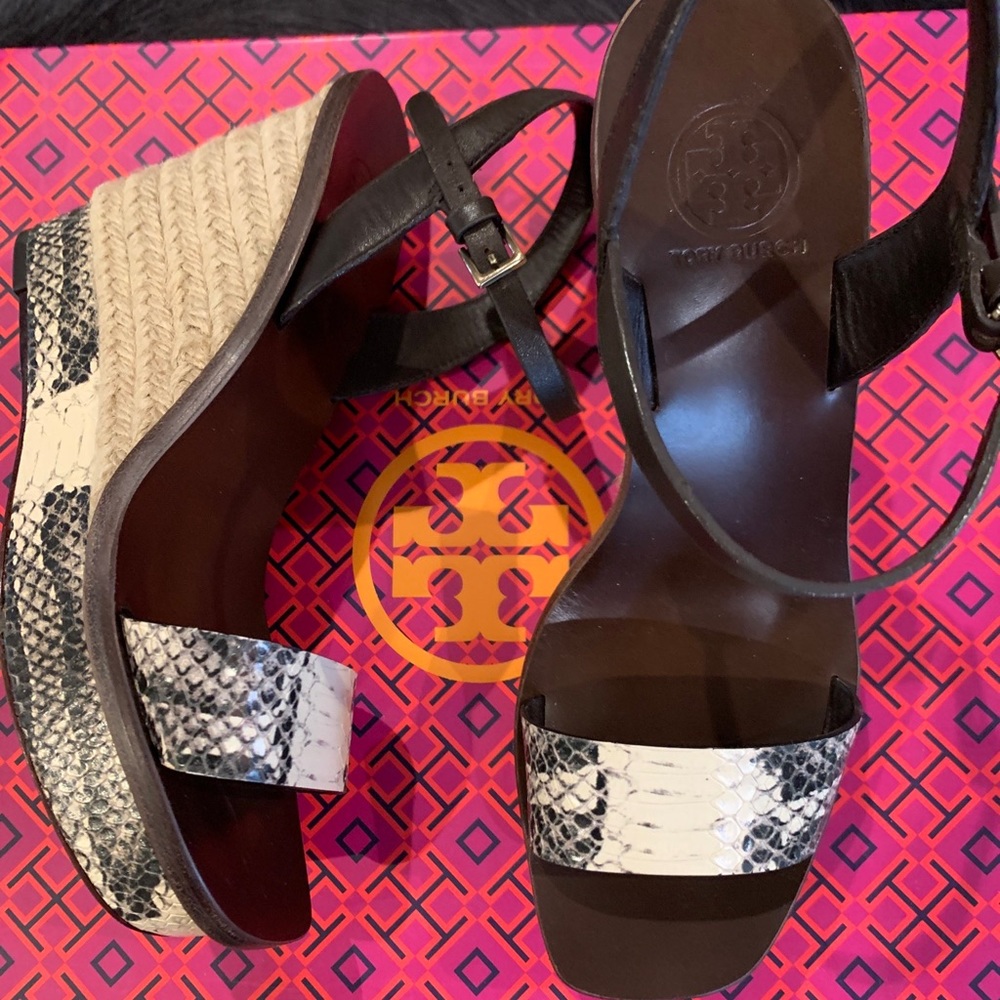 New Tory Burch Malaga Wedge Sandals